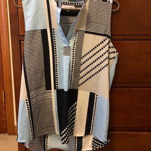 Calvin Klein multi-patterned blouse